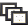 image:imageGolden State Art 85x11 Diploma Frame with Gold Trim Solid WoodGlass  Fit For 11X14 Document amp Certificates Without MatDouble MatNavy With Gold Black1 PackBlack  Navy over Gold Mat