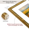 image:imageGolden State Art 8x10 Gold Vintage Bamboo Frame for 5x7 PhotoWoodGlass  Fit For 10x8 Picture Without MatReal GlassGold 1 Pack2 Pack