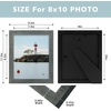 image:imageGolden State Art 8x10 Picture Frame  Rustic Solid Wood with HD Plexiglass  8 x 10 Picture Frame for Wall Mounting  Horizontal and Vertical Display  Distressed Grey