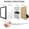 image:imageGolden State Art 8x10 Picture Frame  Rustic Solid Wood with HD Plexiglass  8 x 10 Picture Frame for Wall Mounting  Horizontal and Vertical Display  Distressed Grey