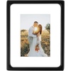 image:imageGolden State Art 8x10 Picture Frame Rounded Corner Brown Wood with Glass  8x10 Matted 5x7 with White Mat Horizontal amp Vertical for Wall and Tabletop Fit Family Photo Home Decor Holiday Party GiftBlack