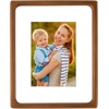 image:imageGolden State Art 8x10 Picture Frame Rounded Corner Brown Wood with Glass  8x10 Matted 5x7 with White Mat Horizontal amp Vertical for Wall and Tabletop Fit Family Photo Home Decor Holiday Party GiftBrown