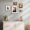 image:imageGolden State Art 8x10 Picture Frame Rounded Corner Brown Wood with Glass  8x10 Matted 5x7 with White Mat Horizontal amp Vertical for Wall and Tabletop Fit Family Photo Home Decor Holiday Party GiftBrown