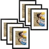 image:imageGolden State Art 8x10 Picture Frame Set of 3  Gold  Matted to 5x7 Photo with Plexiglass  Decorative Gallery Frame Set for Wall or Tabletop DisplayBlack