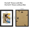 image:imageGolden State Art 8x10 Picture Frame Set of 3  Gold  Matted to 5x7 Photo with Plexiglass  Decorative Gallery Frame Set for Wall or Tabletop DisplayBlack