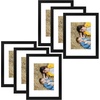 image:imageGolden State Art 8x10 Picture Frame Set of 3  Gold  Matted to 5x7 Photo with Plexiglass  Decorative Gallery Frame Set for Wall or Tabletop DisplayBlack