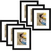 image:imageGolden State Art 8x10 Picture Frame Set of 3  Gold  Matted to 5x7 Photo with Plexiglass  Decorative Gallery Frame Set for Wall or Tabletop DisplayBlack
