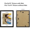 image:imageGolden State Art 8x10 Picture Frame Set of 3  Gold  Matted to 5x7 Photo with Plexiglass  Decorative Gallery Frame Set for Wall or Tabletop DisplayBlack
