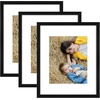 image:imageGolden State Art 8x10 Picture Frame Set of 3  Gold  Matted to 5x7 Photo with Plexiglass  Decorative Gallery Frame Set for Wall or Tabletop DisplayBlack