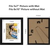 image:imageGolden State Art 8x10 Picture Frame Set of 3  Gold  Matted to 5x7 Photo with Plexiglass  Decorative Gallery Frame Set for Wall or Tabletop DisplayBlack
