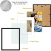 image:imageGolden State Art 8x10 Picture Frame Set of 3  Gold  Matted to 5x7 Photo with Plexiglass  Decorative Gallery Frame Set for Wall or Tabletop DisplayBlack