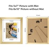 image:imageGolden State Art 8x10 Picture Frame Set of 3  Gold  Matted to 5x7 Photo with Plexiglass  Decorative Gallery Frame Set for Wall or Tabletop DisplayGold
