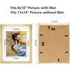 image:imageGolden State Art 8x10 Picture Frame Set of 3  Gold  Matted to 5x7 Photo with Plexiglass  Decorative Gallery Frame Set for Wall or Tabletop DisplayGold