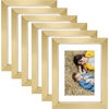 image:imageGolden State Art 8x10 Picture Frame Set of 3  Gold  Matted to 5x7 Photo with Plexiglass  Decorative Gallery Frame Set for Wall or Tabletop DisplayGold