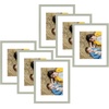 image:imageGolden State Art 8x10 Picture Frame Set of 3  Gold  Matted to 5x7 Photo with Plexiglass  Decorative Gallery Frame Set for Wall or Tabletop DisplayGrey