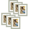 image:imageGolden State Art 8x10 Picture Frame Set of 3  Gold  Matted to 5x7 Photo with Plexiglass  Decorative Gallery Frame Set for Wall or Tabletop DisplayGrey