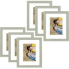 image:imageGolden State Art 8x10 Picture Frame Set of 3  Gold  Matted to 5x7 Photo with Plexiglass  Decorative Gallery Frame Set for Wall or Tabletop DisplayGrey