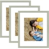 image:imageGolden State Art 8x10 Picture Frame Set of 3  Gold  Matted to 5x7 Photo with Plexiglass  Decorative Gallery Frame Set for Wall or Tabletop DisplayGrey