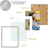 image:imageGolden State Art 8x10 Picture Frame Set of 3  Gold  Matted to 5x7 Photo with Plexiglass  Decorative Gallery Frame Set for Wall or Tabletop DisplayGrey