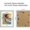 image:imageGolden State Art 8x10 Picture Frame Set of 3  Gold  Matted to 5x7 Photo with Plexiglass  Decorative Gallery Frame Set for Wall or Tabletop DisplayGrey