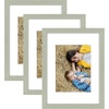 image:imageGolden State Art 8x10 Picture Frame Set of 3  Gold  Matted to 5x7 Photo with Plexiglass  Decorative Gallery Frame Set for Wall or Tabletop DisplayGrey