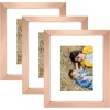 image:imageGolden State Art 8x10 Picture Frame Set of 3  Gold  Matted to 5x7 Photo with Plexiglass  Decorative Gallery Frame Set for Wall or Tabletop DisplayRose Gold
