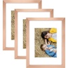 image:imageGolden State Art 8x10 Picture Frame Set of 3  Gold  Matted to 5x7 Photo with Plexiglass  Decorative Gallery Frame Set for Wall or Tabletop DisplayRose Gold
