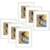 image:imageGolden State Art 8x10 Picture Frame Set of 3  Gold  Matted to 5x7 Photo with Plexiglass  Decorative Gallery Frame Set for Wall or Tabletop DisplayWhite