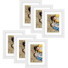 image:imageGolden State Art 8x10 Picture Frame Set of 3  Gold  Matted to 5x7 Photo with Plexiglass  Decorative Gallery Frame Set for Wall or Tabletop DisplayWhite