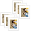 image:imageGolden State Art 8x10 Picture Frame Set of 3  Gold  Matted to 5x7 Photo with Plexiglass  Decorative Gallery Frame Set for Wall or Tabletop DisplayWhite