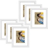 image:imageGolden State Art 8x10 Picture Frame Set of 3  Gold  Matted to 5x7 Photo with Plexiglass  Decorative Gallery Frame Set for Wall or Tabletop DisplayWhite