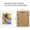 image:imageGolden State Art 8x10 Picture Frame Set of 3  Gold  Matted to 5x7 Photo with Plexiglass  Decorative Gallery Frame Set for Wall or Tabletop DisplayWhite