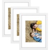 image:imageGolden State Art 8x10 Picture Frame Set of 3  Gold  Matted to 5x7 Photo with Plexiglass  Decorative Gallery Frame Set for Wall or Tabletop DisplayWhite