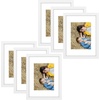 image:imageGolden State Art 8x10 Picture Frame Set of 3  Gold  Matted to 5x7 Photo with Plexiglass  Decorative Gallery Frame Set for Wall or Tabletop DisplayWhite