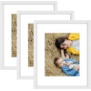 image:imageGolden State Art 8x10 Picture Frame Set of 3  Gold  Matted to 5x7 Photo with Plexiglass  Decorative Gallery Frame Set for Wall or Tabletop DisplayWhite