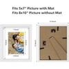 image:imageGolden State Art 8x10 Picture Frame Set of 3  Gold  Matted to 5x7 Photo with Plexiglass  Decorative Gallery Frame Set for Wall or Tabletop DisplayWhite