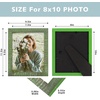 image:imageGolden State Art 8x10 Picture FrameRustic Green Solid Wood amp Plexiglass  8x10 Picture Frame Display for PicturesPostersPrints Horizontal and Vertical Tabletop or Wall MountingRustic Green
