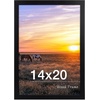 image:imageGolden State Art 8x24 Black Wood Picture FrameReal Glass125 Wide  1 Pack 8x24 Solid Wood Photo Frame Display for PicturesPostersPrints Horizontal and Vertical Wall Mounting Home DecorBlack