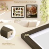 image:imageGolden State Art Four 4x6 Collage Picture Frame White Matted DisplayWood  Fits Four 4x6 Fits 12x12 Picture Frame Wall Mount Display Solid Wood Tempered Glass Dark Brown 1 PackDark Brown