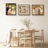 image:imageGolden State Art Four 4x6 Collage Picture Frame White Matted DisplayWood  Fits Four 4x6 Fits 12x12 Picture Frame Wall Mount Display Solid Wood Tempered Glass Dark Brown 1 PackBrown
