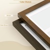 image:imageGolden State Art Four 4x6 Collage Picture Frame White Matted DisplayWood  Fits Four 4x6 Fits 12x12 Picture Frame Wall Mount Display Solid Wood Tempered Glass Dark Brown 1 PackBrown