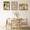 image:imageGolden State Art Four 4x6 Collage Picture Frame White Matted DisplayWood  Fits Four 4x6 Fits 12x12 Picture Frame Wall Mount Display Solid Wood Tempered Glass Dark Brown 1 PackBrown