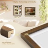 image:imageGolden State Art Four 4x6 Collage Picture Frame White Matted DisplayWood  Fits Four 4x6 Fits 12x12 Picture Frame Wall Mount Display Solid Wood Tempered Glass Dark Brown 1 PackBrown