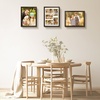 image:imageGolden State Art Four 4x6 Collage Picture Frame White Matted DisplayWood  Fits Four 4x6 Fits 12x12 Picture Frame Wall Mount Display Solid Wood Tempered Glass Dark Brown 1 PackDark Brown