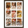 image:imageGolden State Art Four 4x6 Collage Picture Frame White Matted DisplayWood  Fits Four 4x6 Fits 12x12 Picture Frame Wall Mount Display Solid Wood Tempered Glass Dark Brown 1 PackDark Brown