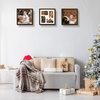 image:imageGolden State Art Four 4x6 Collage Picture Frame White Matted DisplayWood  Fits Four 4x6 Fits 12x12 Picture Frame Wall Mount Display Solid Wood Tempered Glass Dark Brown 1 PackDark Brown