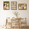 image:imageGolden State Art Four 4x6 Collage Picture Frame White Matted DisplayWood  Fits Four 4x6 Fits 12x12 Picture Frame Wall Mount Display Solid Wood Tempered Glass Dark Brown 1 PackDark Brown