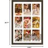image:imageGolden State Art Four 4x6 Collage Picture Frame White Matted DisplayWood  Fits Four 4x6 Fits 12x12 Picture Frame Wall Mount Display Solid Wood Tempered Glass Dark Brown 1 PackDark Brown