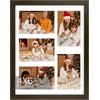 image:imageGolden State Art Four 4x6 Collage Picture Frame White Matted DisplayWood  Fits Four 4x6 Fits 12x12 Picture Frame Wall Mount Display Solid Wood Tempered Glass Dark Brown 1 PackDark Brown