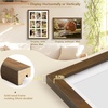 image:imageGolden State Art Four 4x6 Collage Picture Frame White Matted DisplayWood  Fits Four 4x6 Fits 12x12 Picture Frame Wall Mount Display Solid Wood Tempered Glass Dark Brown 1 PackBrown